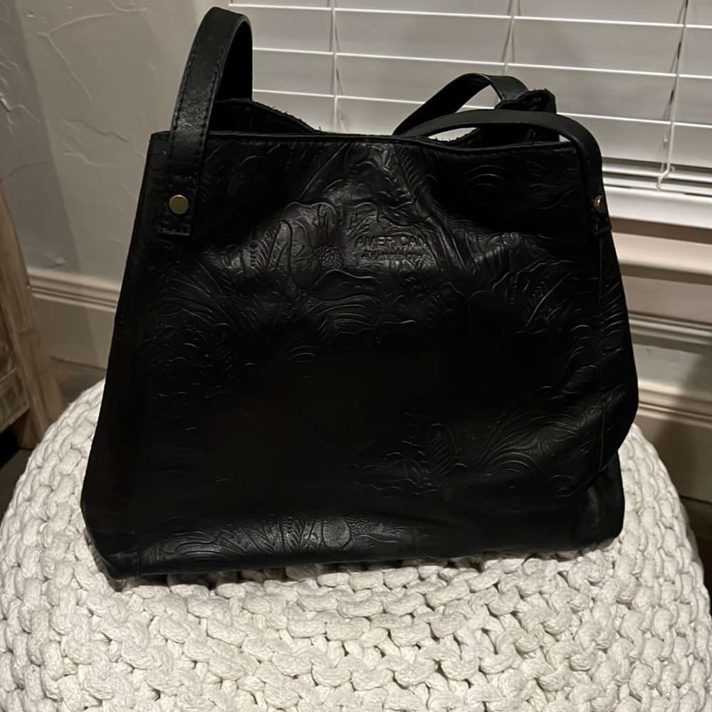 American Leather Co. Tooled Leather Bag